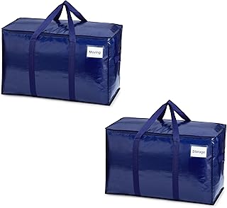 VENO 2 Pack Extra Large Moving Storage Bags with Zips, Heavy