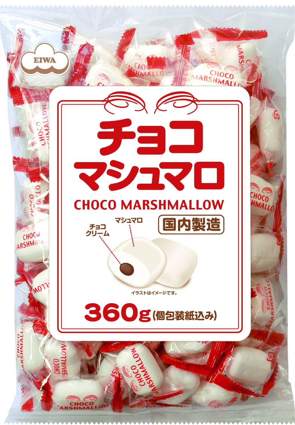 Amazon.co.jp: エイワ チョコマシュマロ徳用サイズ 360g : 食品・飲料