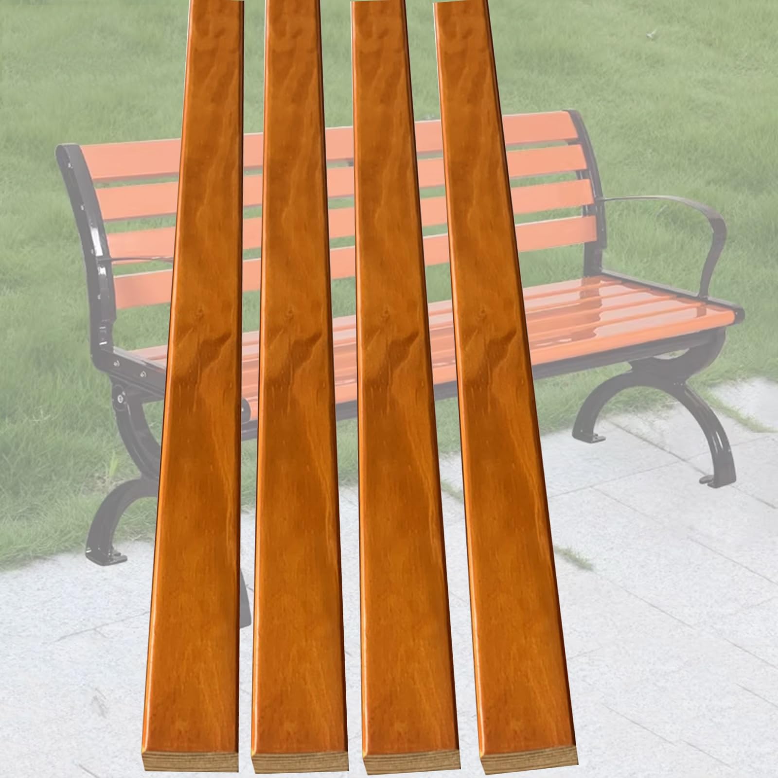Tiras de madera de repuesto para banco de jardín, accesorios duraderos para banco de patio de hierro fundido, ideales para reparación y mantenimiento de asientos