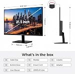 KOORUI E2212H 22 Inch Full HD (1920 x 1080) 120Hz Computer Monitor | AdaptiveSync | TÜV Rheinland | VESA Mount | 120Hz Refresh | 1 x HDMI & 1 x VGA | HDMI Cable Incl.