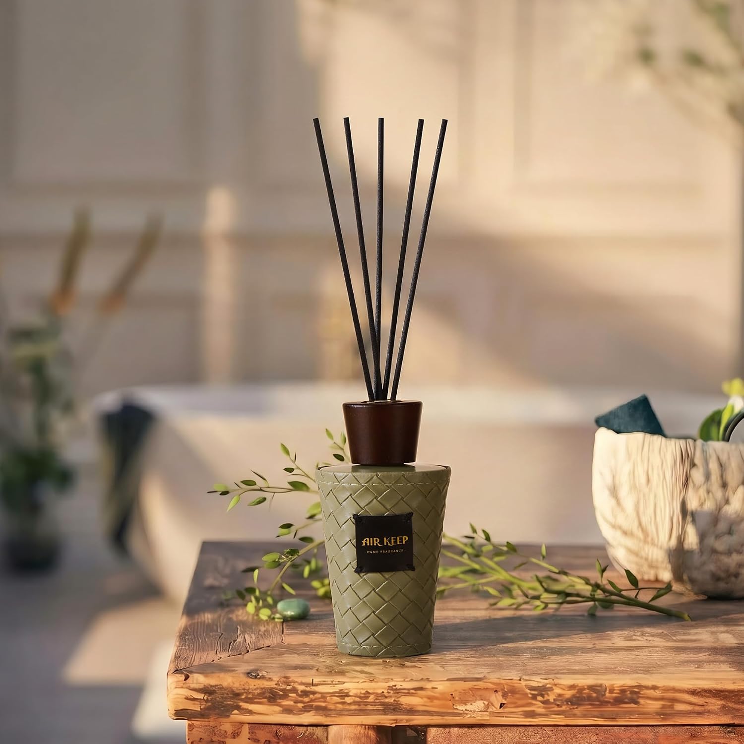 Airkeep Reed Diffuser for Home, Wild Mint & Eucalyptus, 5.1 fl oz (150 ml) image 3