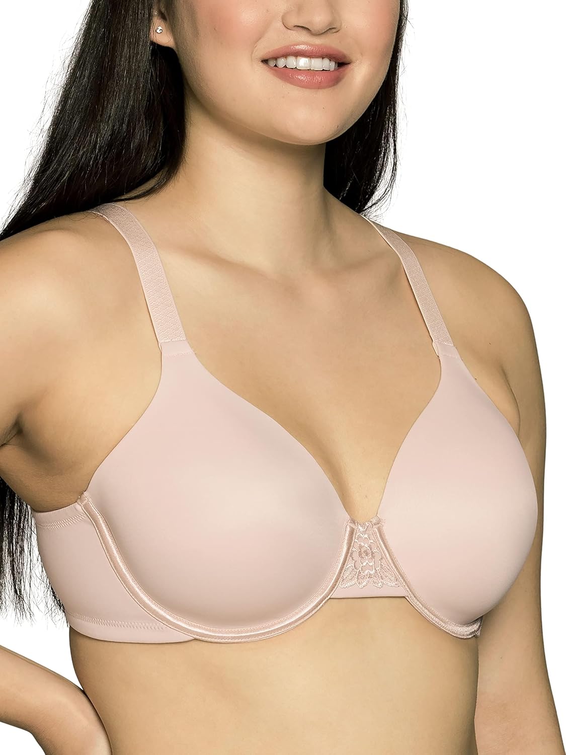 Vanity Fair Womens Full Figure Beauty Back Smoothing Bra 4 Way Stretch Fabric Lightly Lined Cups up to