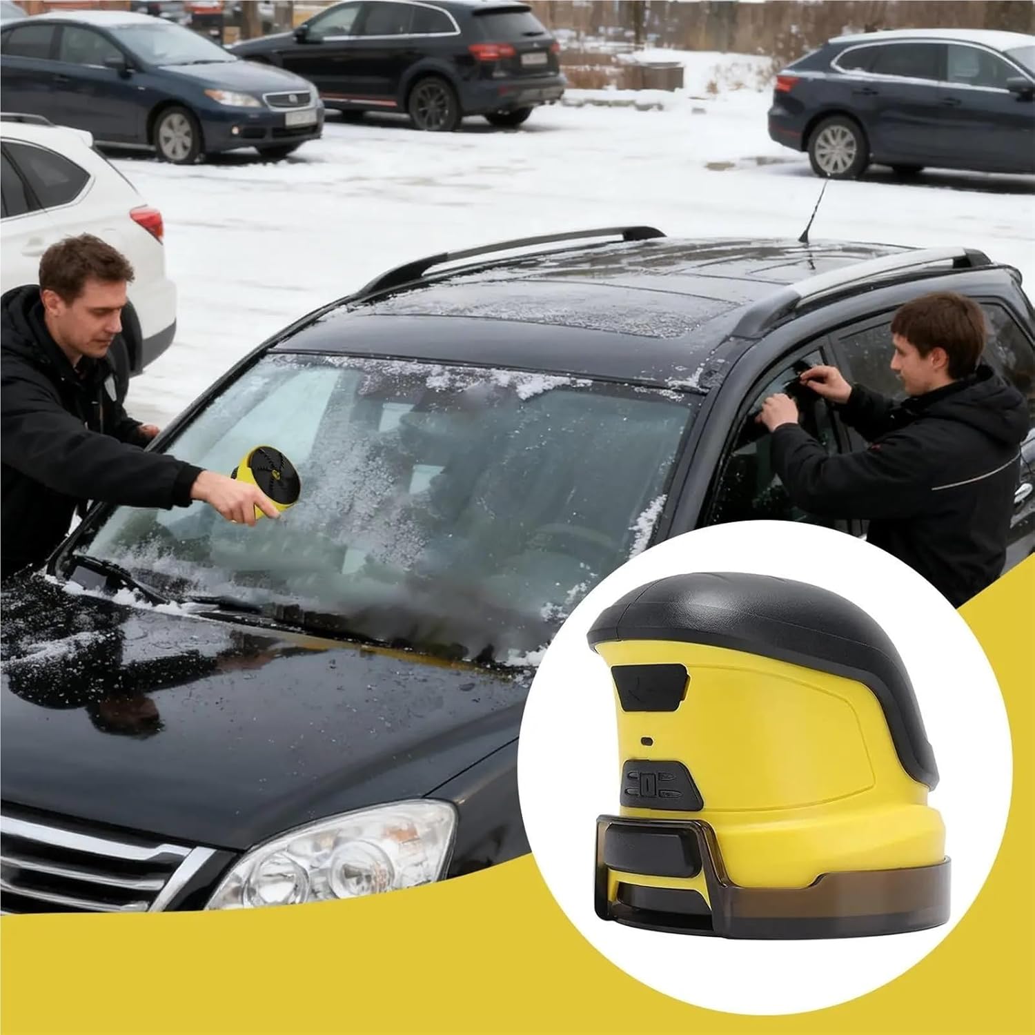 Cordless Electric Handheld Ice Scraper Rotating Disc Windshield Scraper | Compatible with Winter Driving Vehicle Window Ice Removal Tools