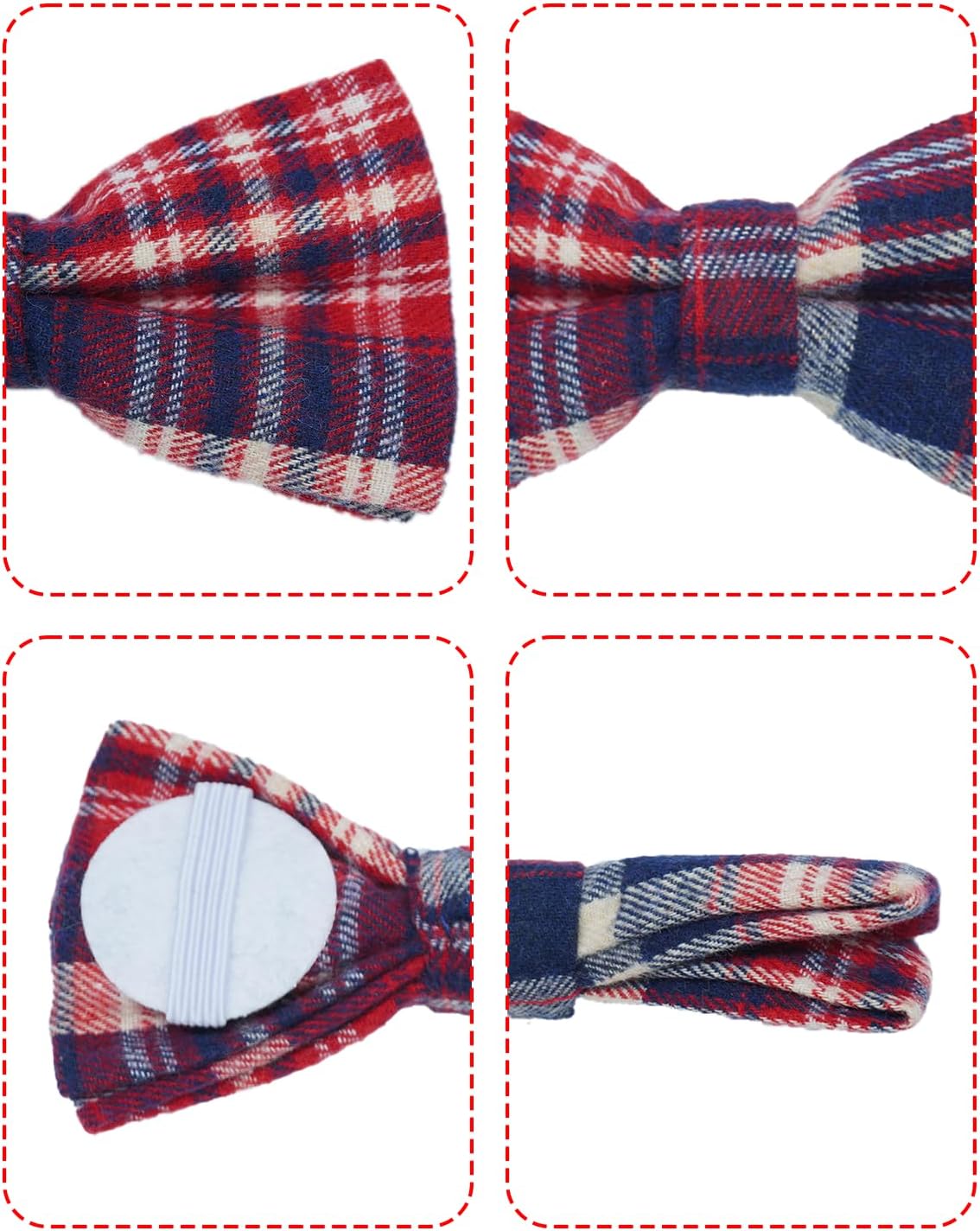 PET SHOW 30Pcs Plaided Small Dog Bow Ties Dog Bowties Doggy Neckties Bulk for Puppy Pet Collar Attachment for Girl Boy Cat Kitten Summer Valentines Holiday Christmas Birthday Wedding Costumes