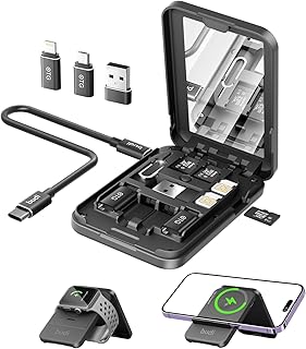 BUDI Travel 5 in 1 Watch & Phone Charger,Multifunctional Compact Data Cable C...