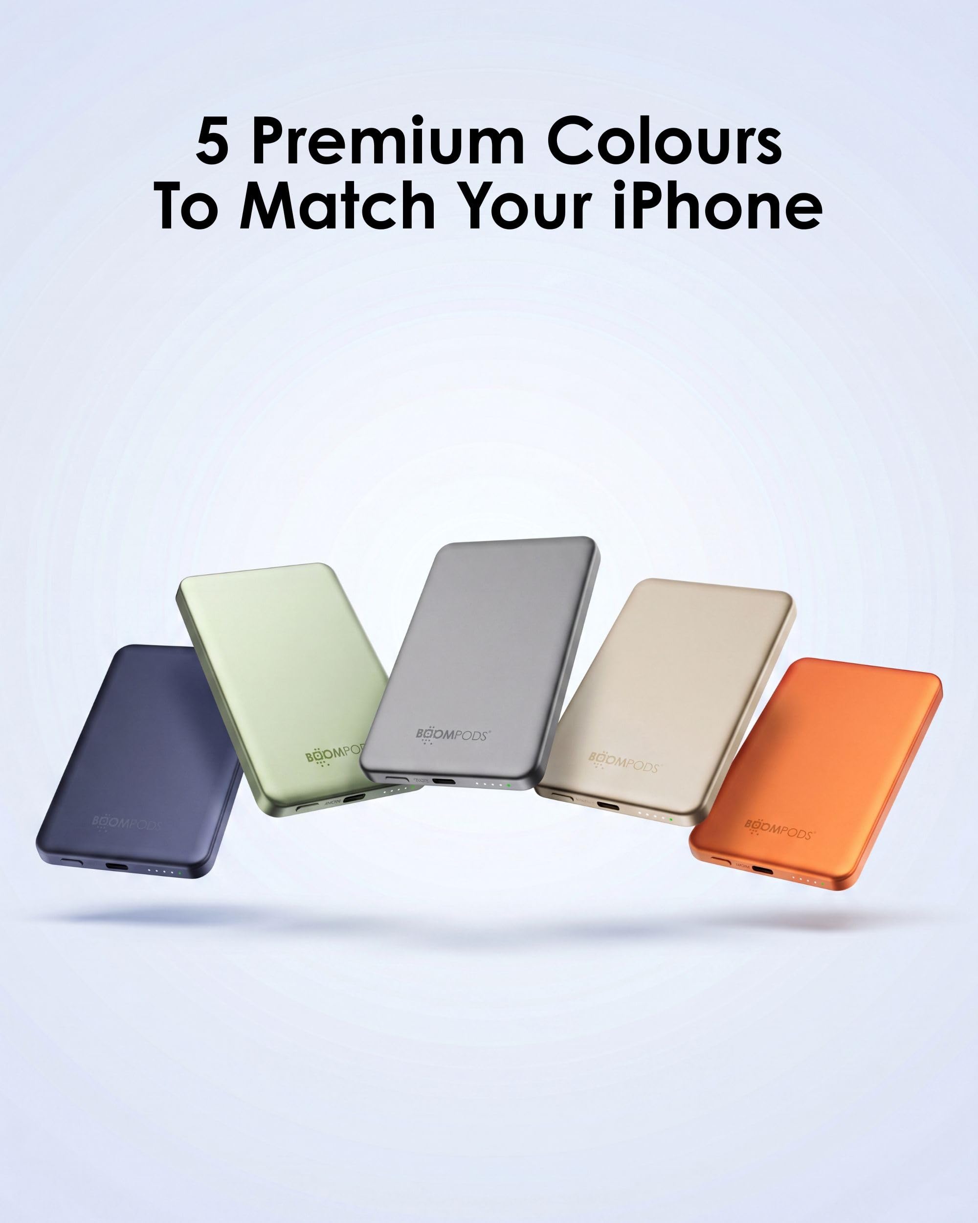 Boompods PowerSnap 5000mAh Graffite Magnetic Powerbank