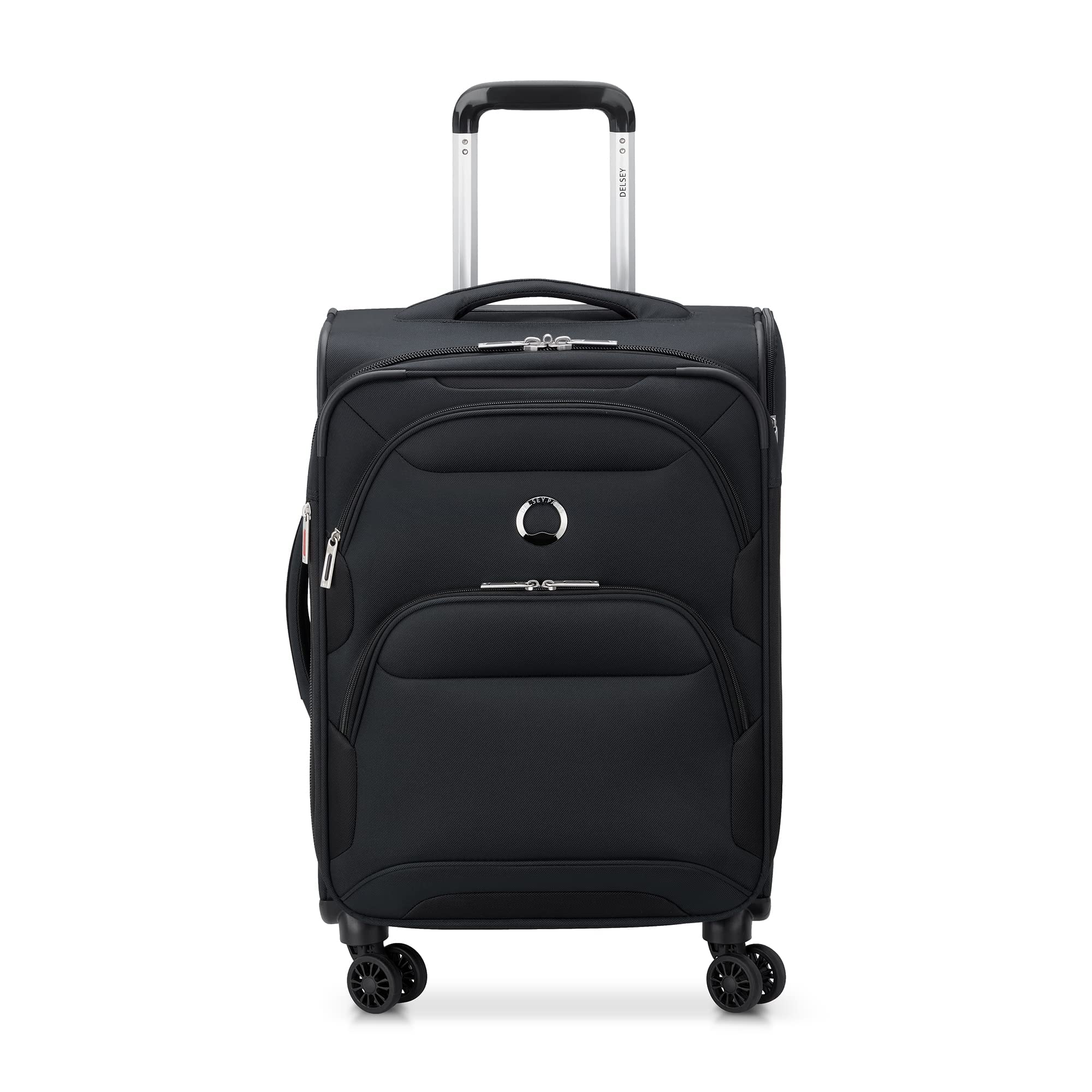 DELSEY PARIS Sky Max 2.0 Softside Expandable Luggage with Spinner Wheels, Black, Carry-on 21 Inch