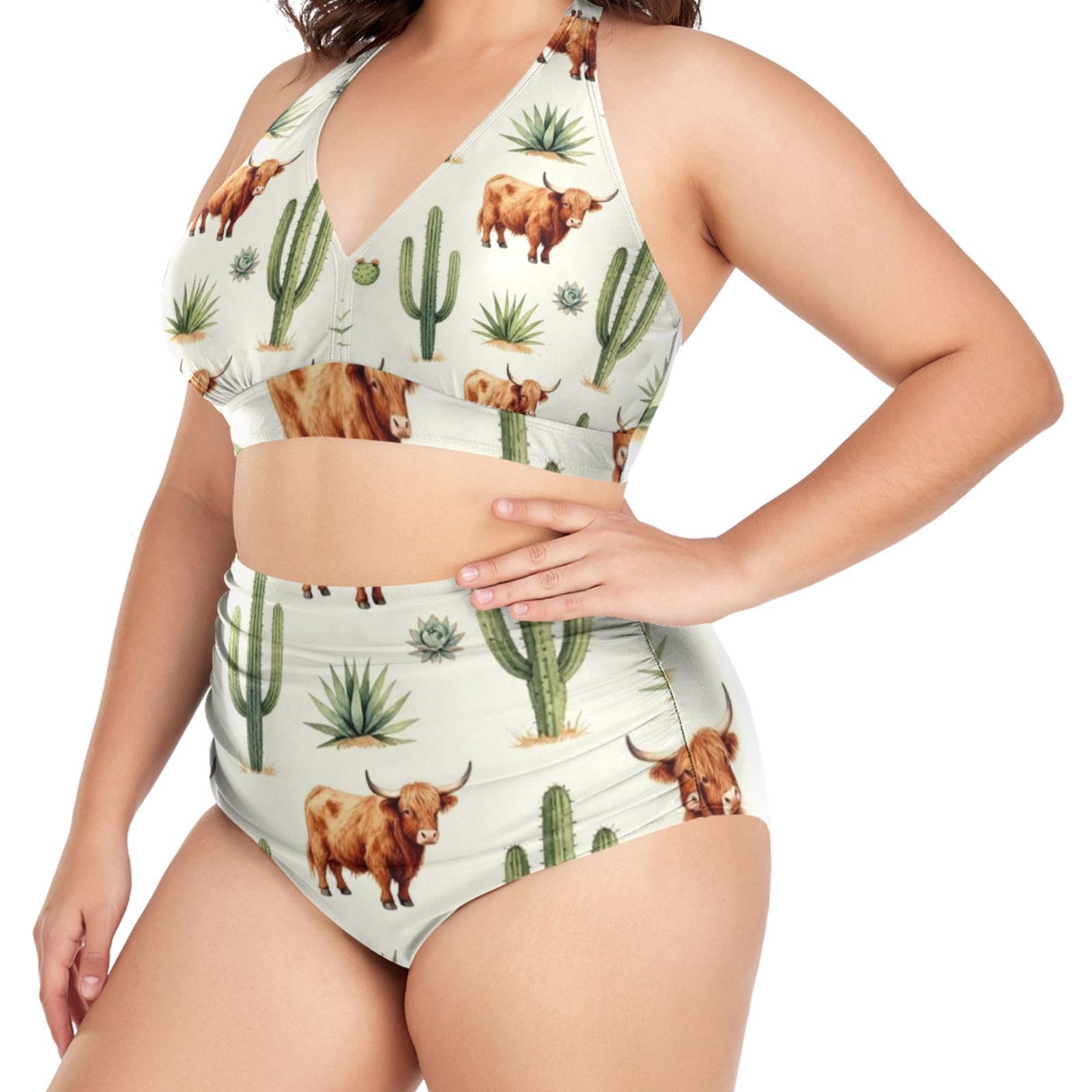 FRODOTGV Curvy damskie dwuczęściowe zestawy kąpielowe L-4XL