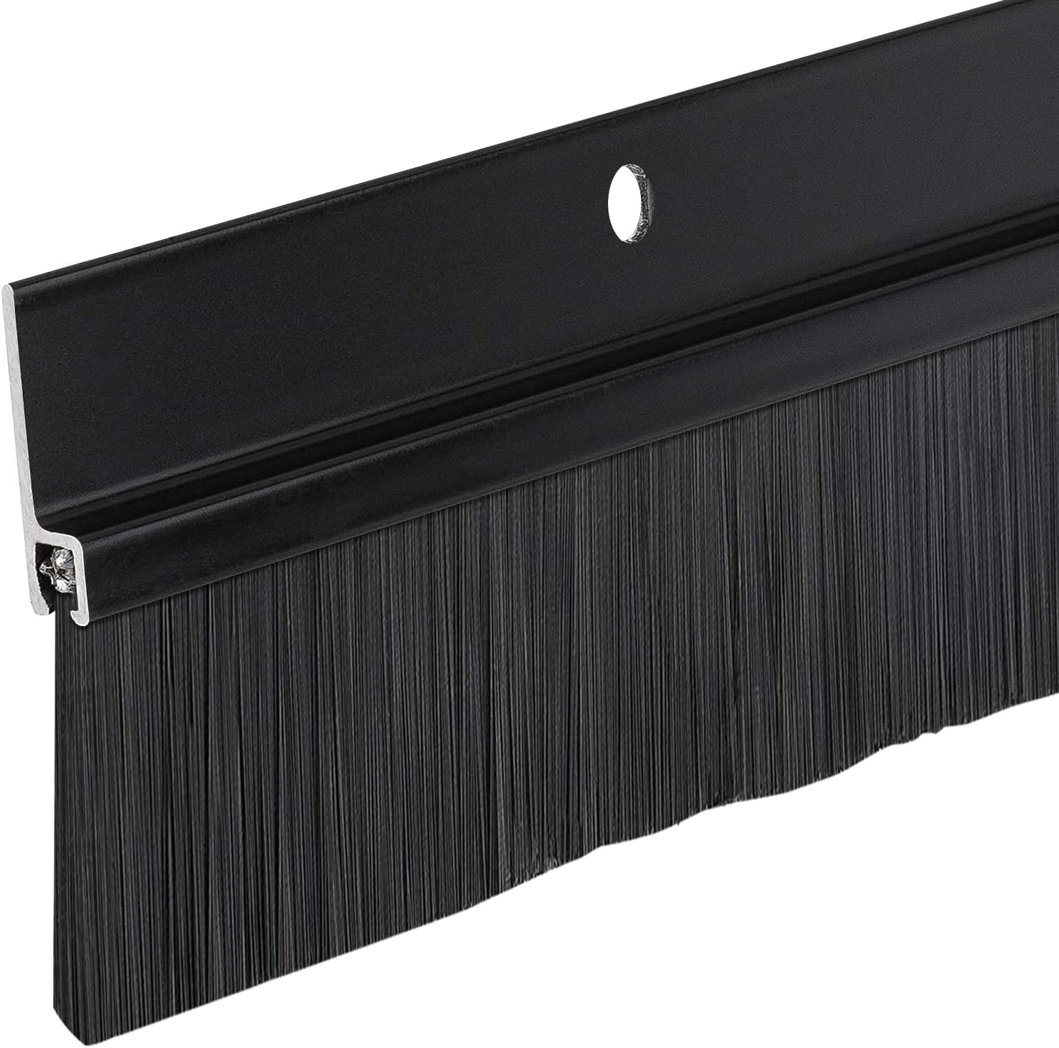 7 FT Black Brush Sweep for Gaps up to 1 1/2" Made in USA by Randall Manufacturing BS-220-BLK (7 FT (84") Long)