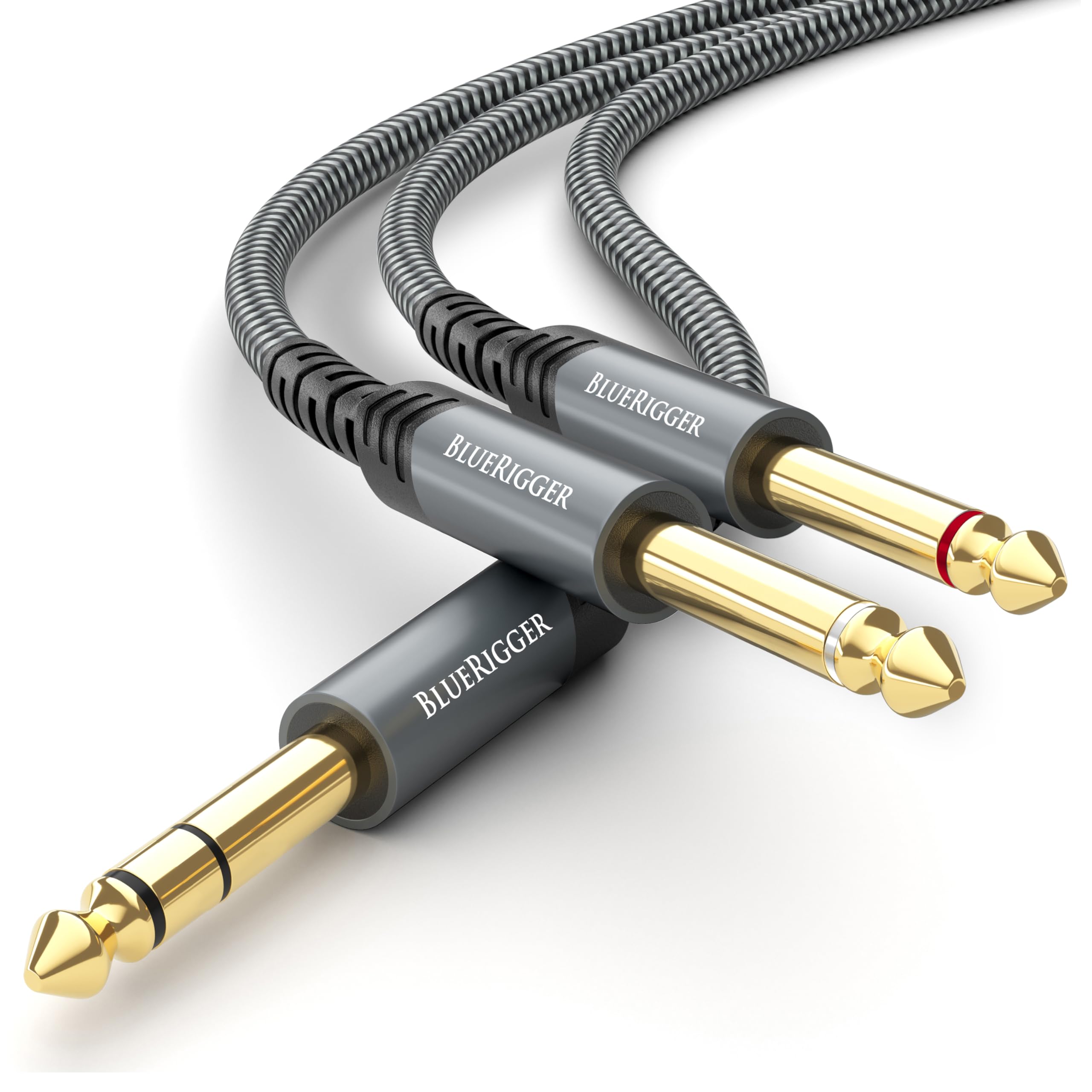 BlueRigger 6.35mm Instrument Cable 6FT (Male TS ¼ Inch to 2 Port 6.35 mm Speaker Cables, ¼” Amp Cord, Stereo Audio Interconnect Cable) Compatible with Speaker, Guitar, Amplifier, Keyboard-image-25