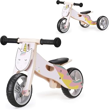 Varoom Balance Bike for 2 Year Old Boy Girl 2 in 1 Wooden Trike Toddler Tricycle