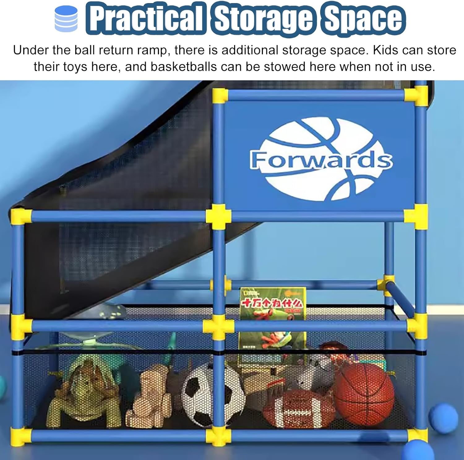 Basketball Arcade Game Adjustable Height Arcade Stand,Rec Room/Nursery/Games Room Sport Shooting Rack