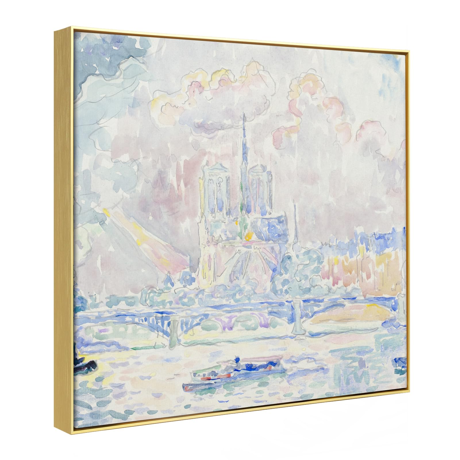 FOLKOR Canvas Floater Frame for 20x20 Oil Paintings with 0.5-0.8” Deep, DIY Metal Floating Frame for Stretched Canvas Art Prints Landscape Portrait,