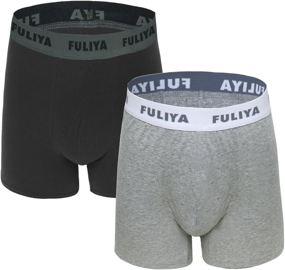 Hirun Fuliya Men's 5 Pack Underwear Cotton Tunrk Boxer Briefs for Men - Assorted Colors