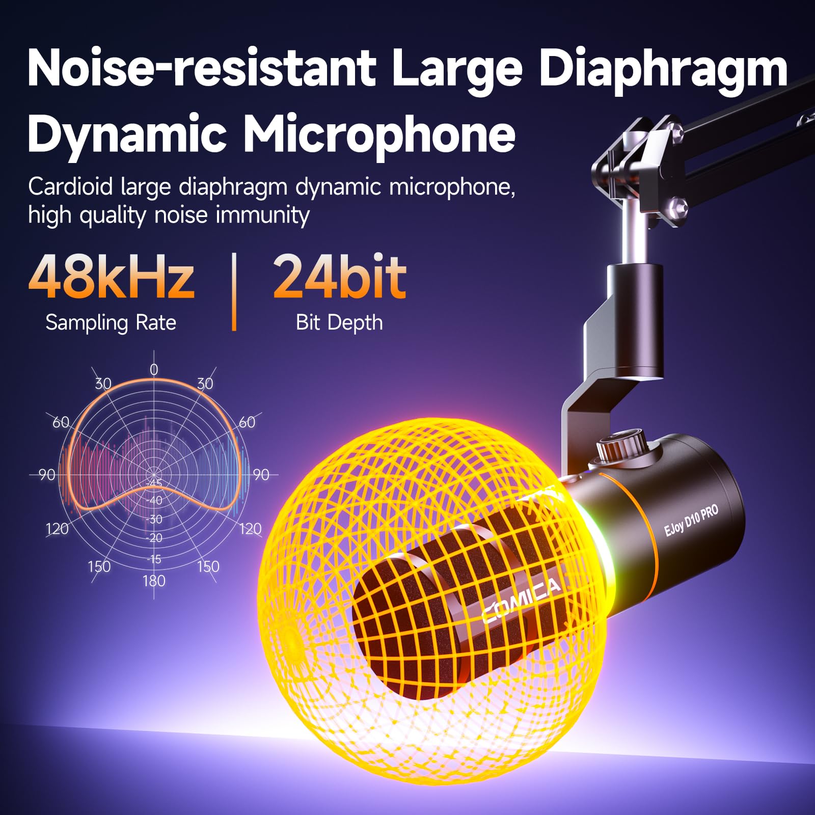 Amazon.com: COMICA EJoy D10 Pro XLR/USB-C Gaming Microphone for