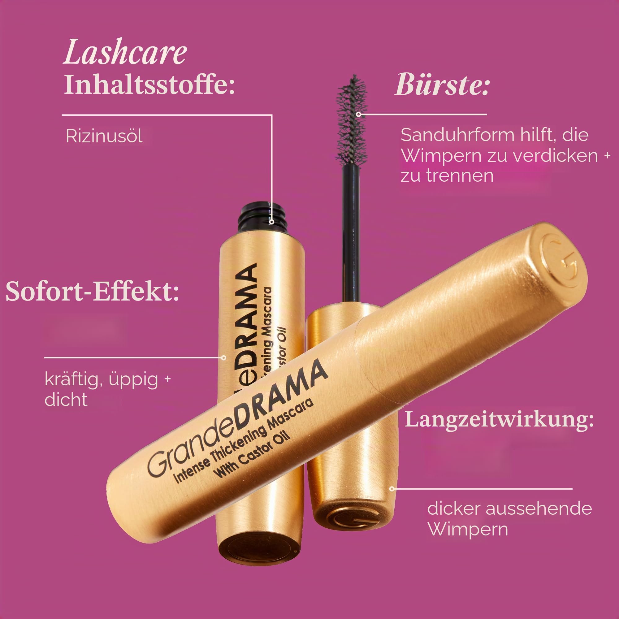 Grande Cosmetics Grandedrama Intense Thickening Mascara With Castor Oil