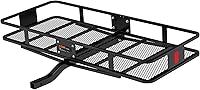 CURT 18152 60x24 Inch Basket Hitch Cargo Carrier - 500 lb Capacity, 6" Sides, Angled 2" Shank for Secure Hauling
