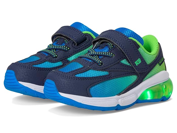Little Boy Stride Rite M2P Lighted Phantom in Blue/Green - Lucky Shoes