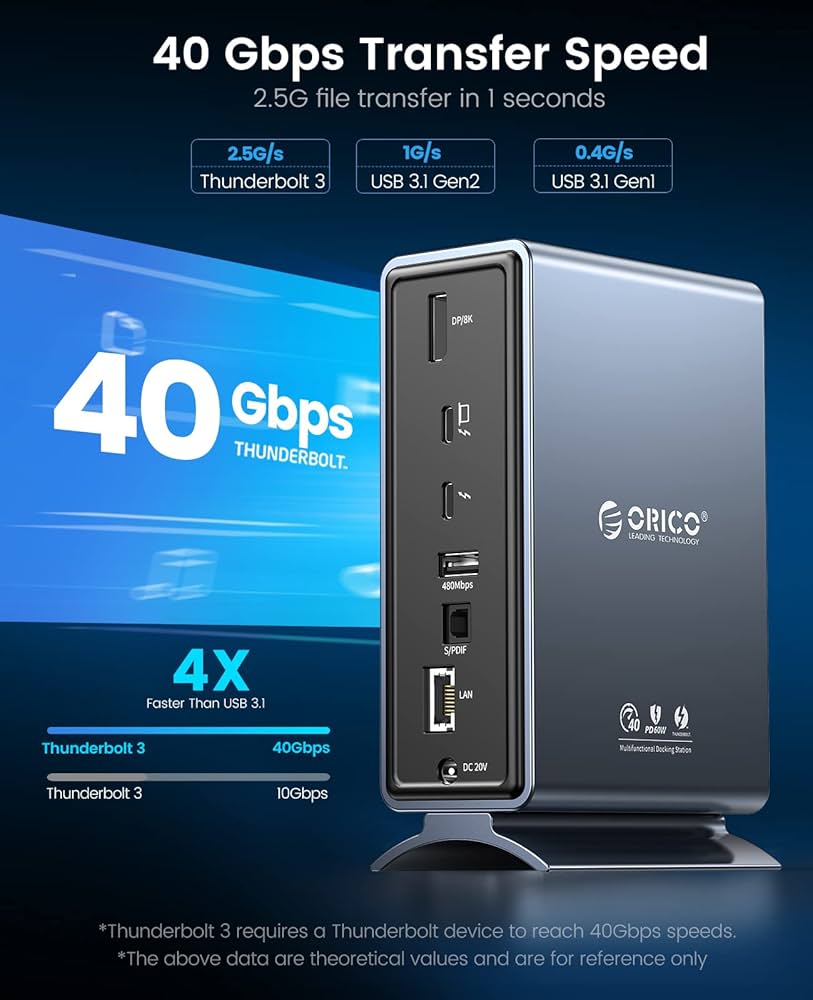 ORICO 15-in-1 USB-C ドッキングステーション Amazon.co.jp: ORICO USB-C ドッキングステーション 15-in-1（2