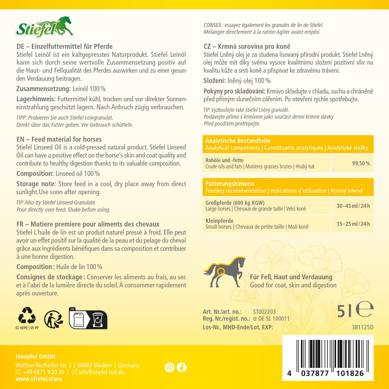 Stiefel Linseed Oil 5 l
