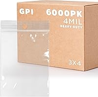 Vista 16 de GPI - Bolsas de plástico transparente con cremallera de 3" x 4", 100 unidades, bolsas de polietileno resistentes de servicio pesado de 4 mil