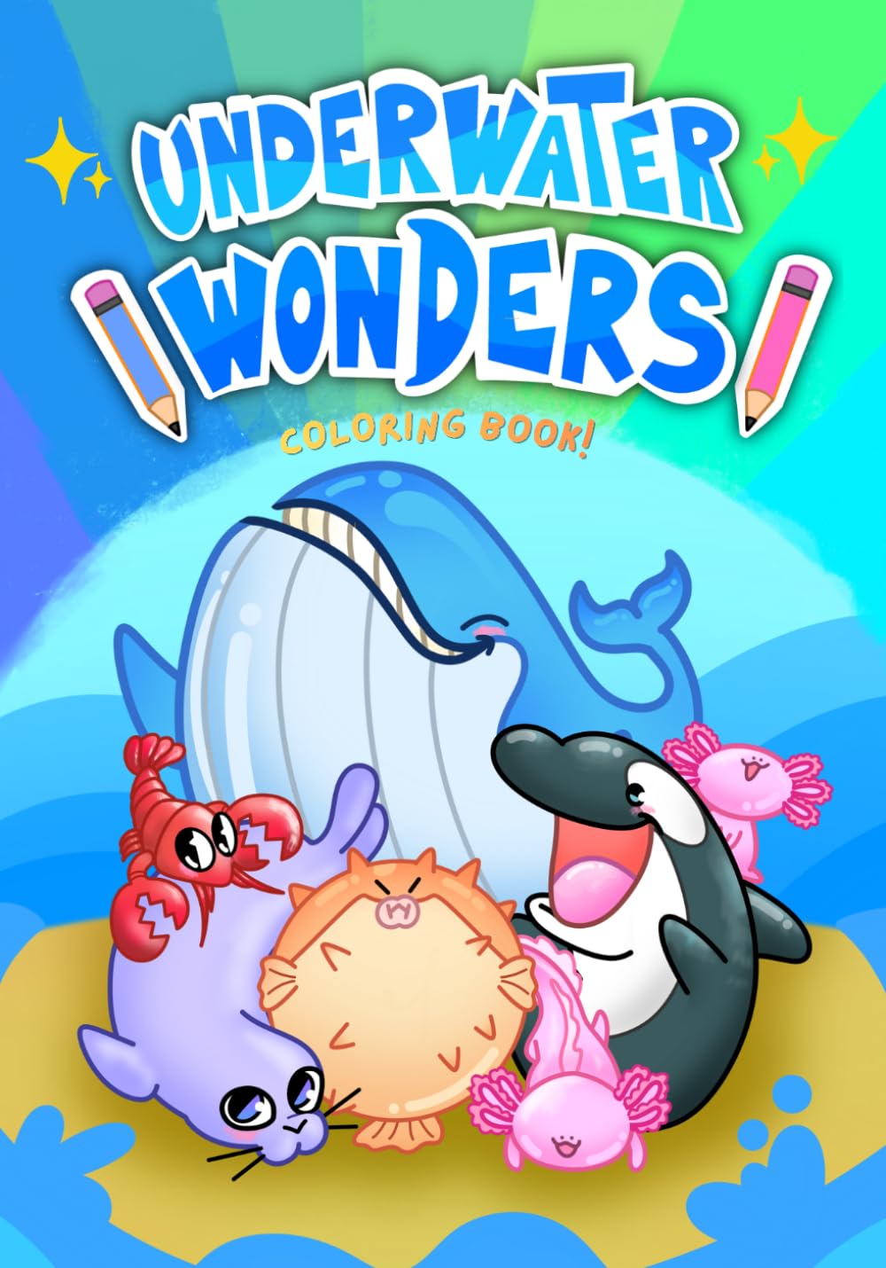 Underwater Wonders Sea Creatures & Ocean Animals Coloring Book – Easy and Fun Coloring Pages for Kids: Sea Creatures & Ocean Animals Coloring Book – Easy and Fun Coloring Pages for Kids