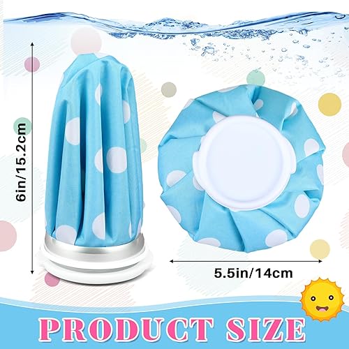 Miniatura 8 de Honoson Paquete de 4 bolsas de hielo reutilizables y bolsa de agua caliente para adultos, uso frío y caliente para lesiones, alivio del dolor,