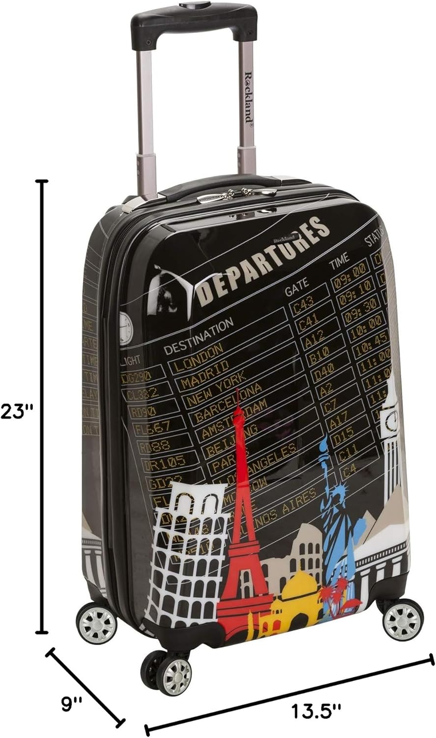 Rockland Departure Hardside Spinner Wheel Luggage, Departure, Carry-On 20-Inch