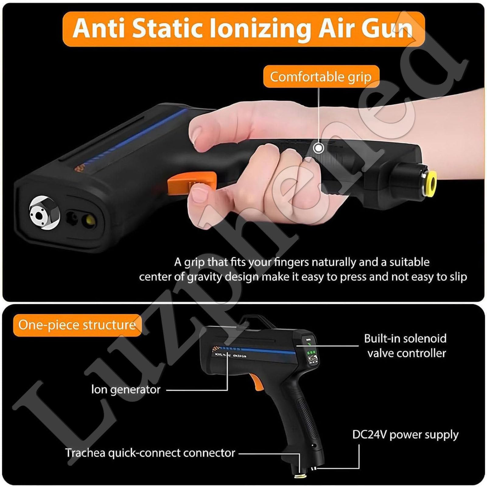 Pistola de aire antiestático, pistolas de aire ionizante, pistolas antiestáticas portátiles, Ionizador de Eliminación Electrostática de Mano para limpieza de electrónica y automóviles EconomyType