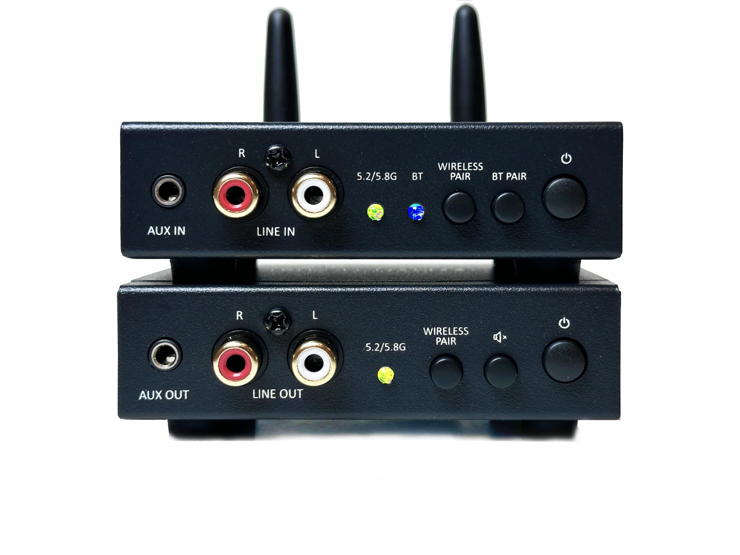 DYNASTY PROAUDIO Adaptateur audio sans fil WSA-5BT avec puce Qualcomm® aptX™ Bluetooth 5.3 sans perte, latence ultra faible, double bande 5,2/5,8 GHz, installation facile pour AVR/TV/PC avec système