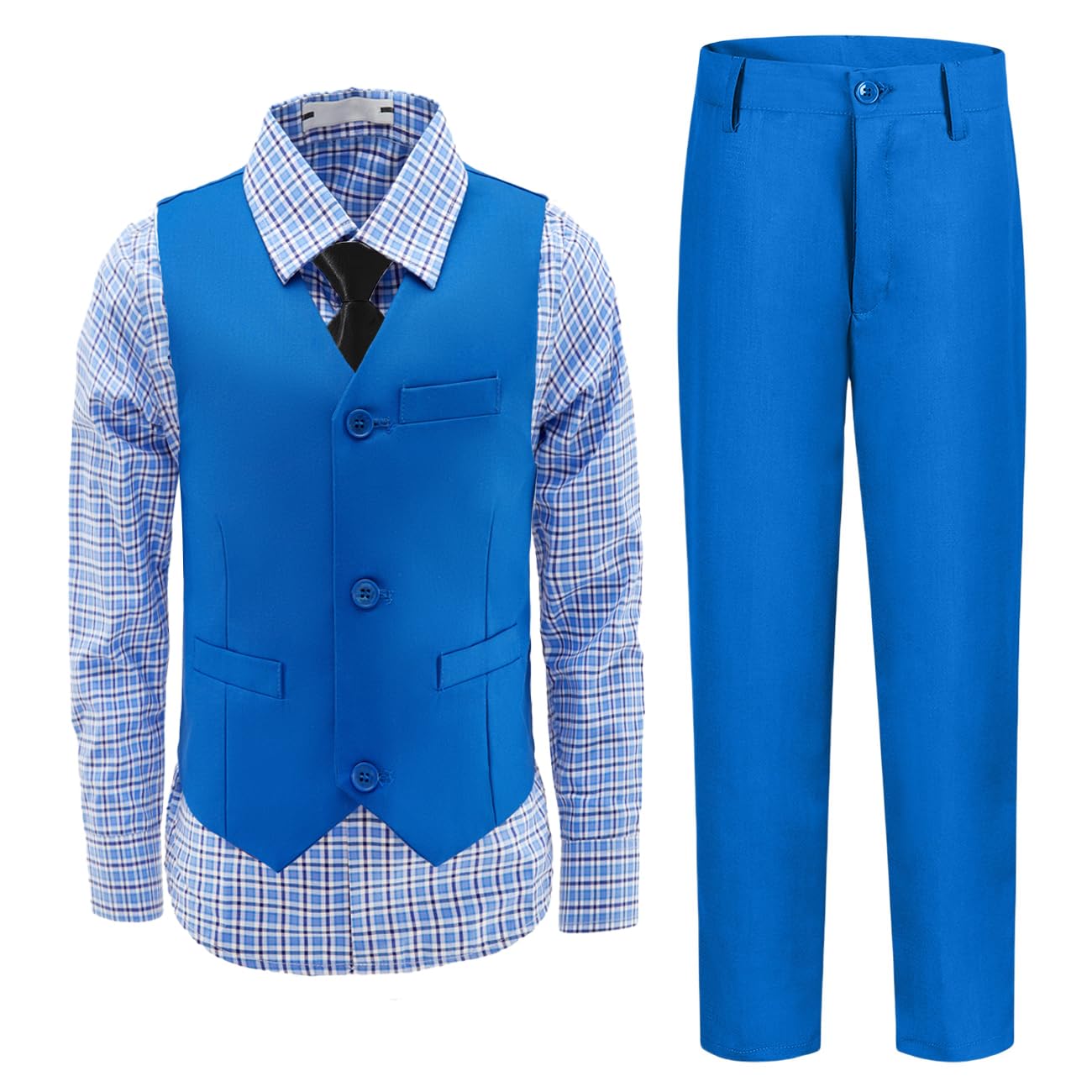 KEYWANTS Boys Suit, Kids Formal Tuxedos for Boy Vest and Pants Set, Teen Boys Dress Clothes for Wedding