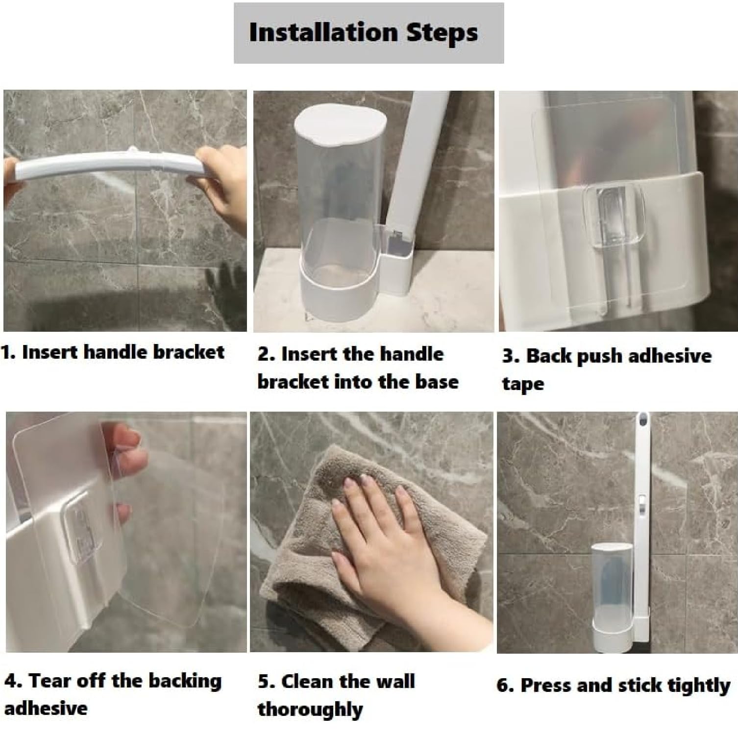 Disposable Toilet Brush Kit - 6 Refills -2