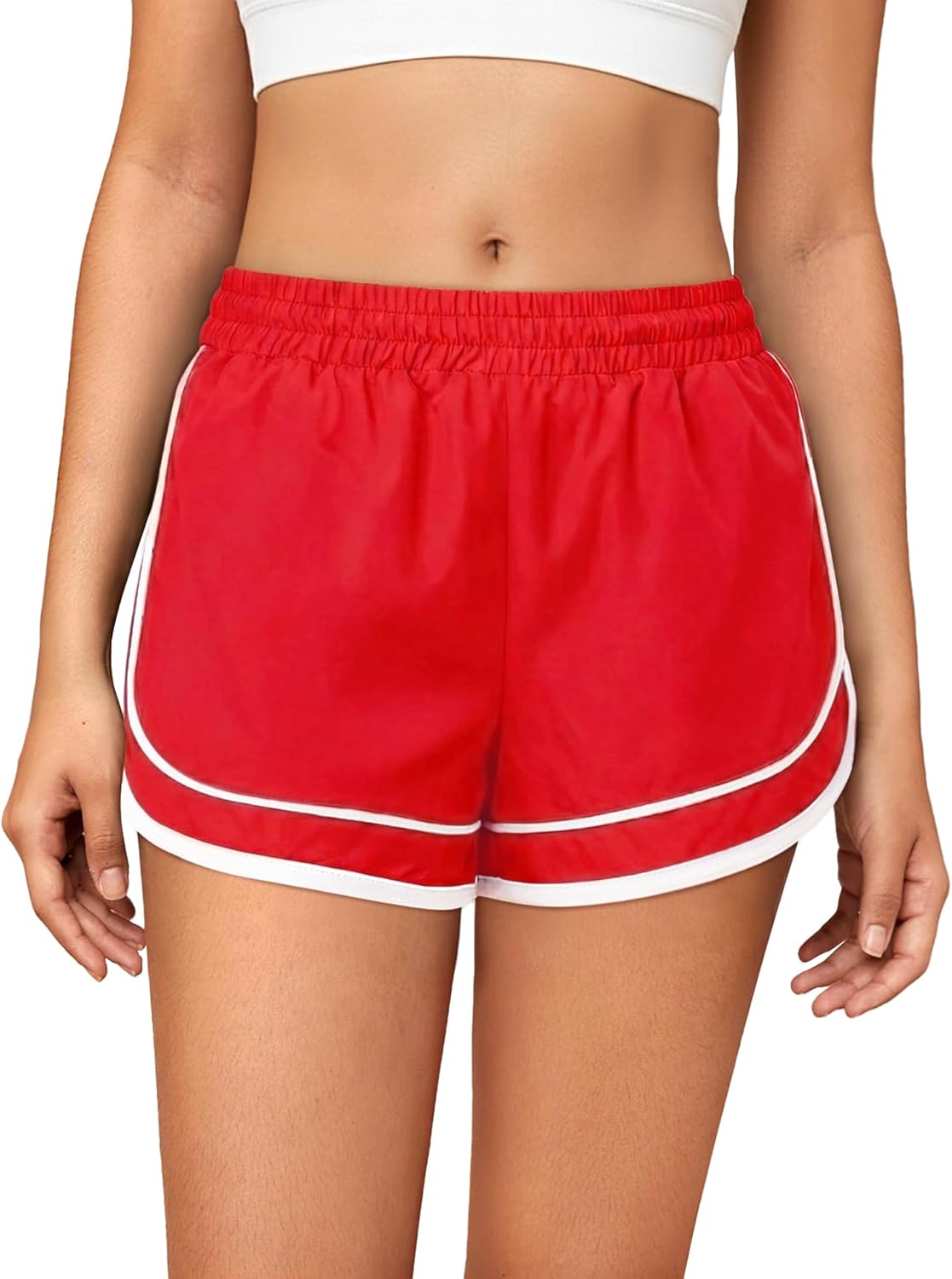 Chunpin Women's Athletic Shorts Waterproof Running Shorts Quick Dry Sporty Shorts Gym Workout Shorts with Pockets - Image 4