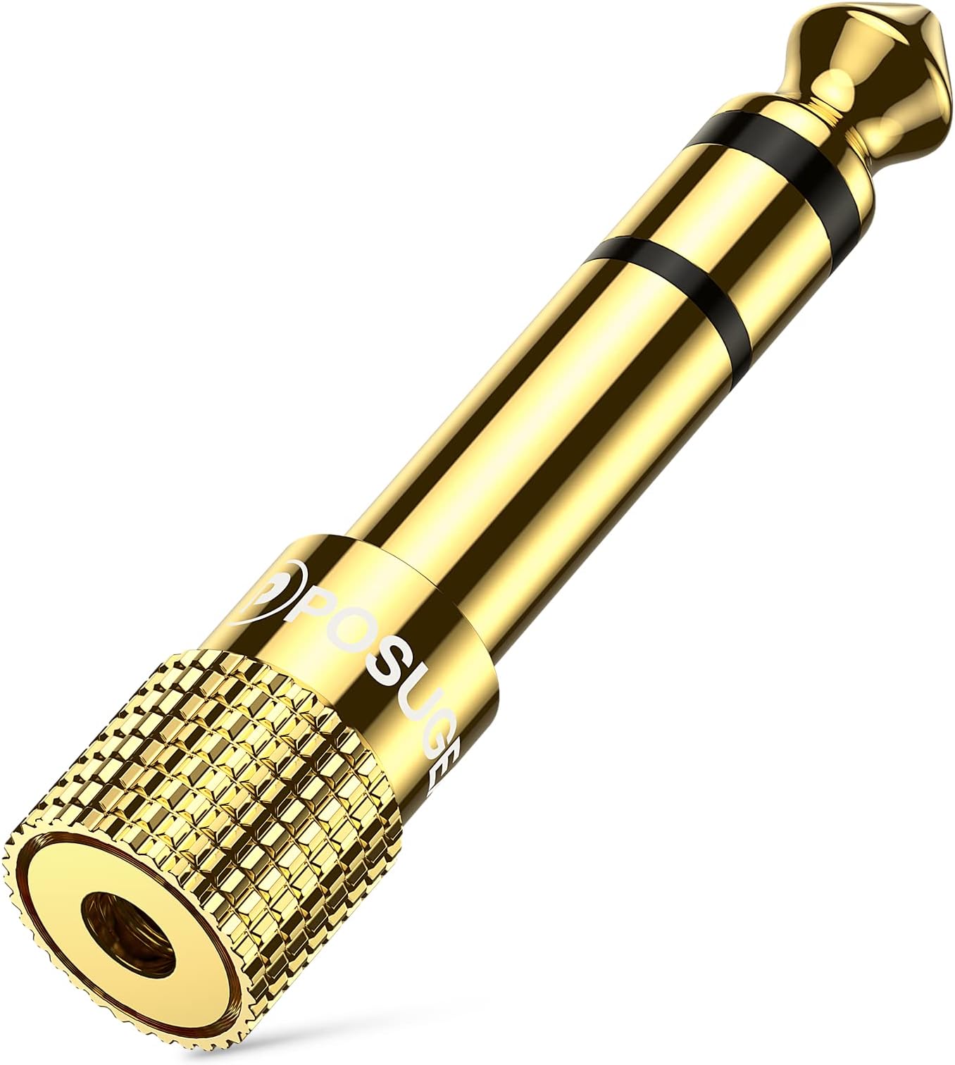 POSUGEAR Headphone Jack Adapter, Gold Plated Headphone Adapter 6.35mm (1/4 inch) Male to 3.5mm (1/8 inch) Female Audio Plug, Aux Jack Converter for Electric Keyboard, Speaker