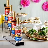 Vista 6 de Coffee Syrup Rack for Coffee Bar Accessories, Fits with Torani and Monin Syrup, Coffee Bar Organizer Holds 4 Bottles