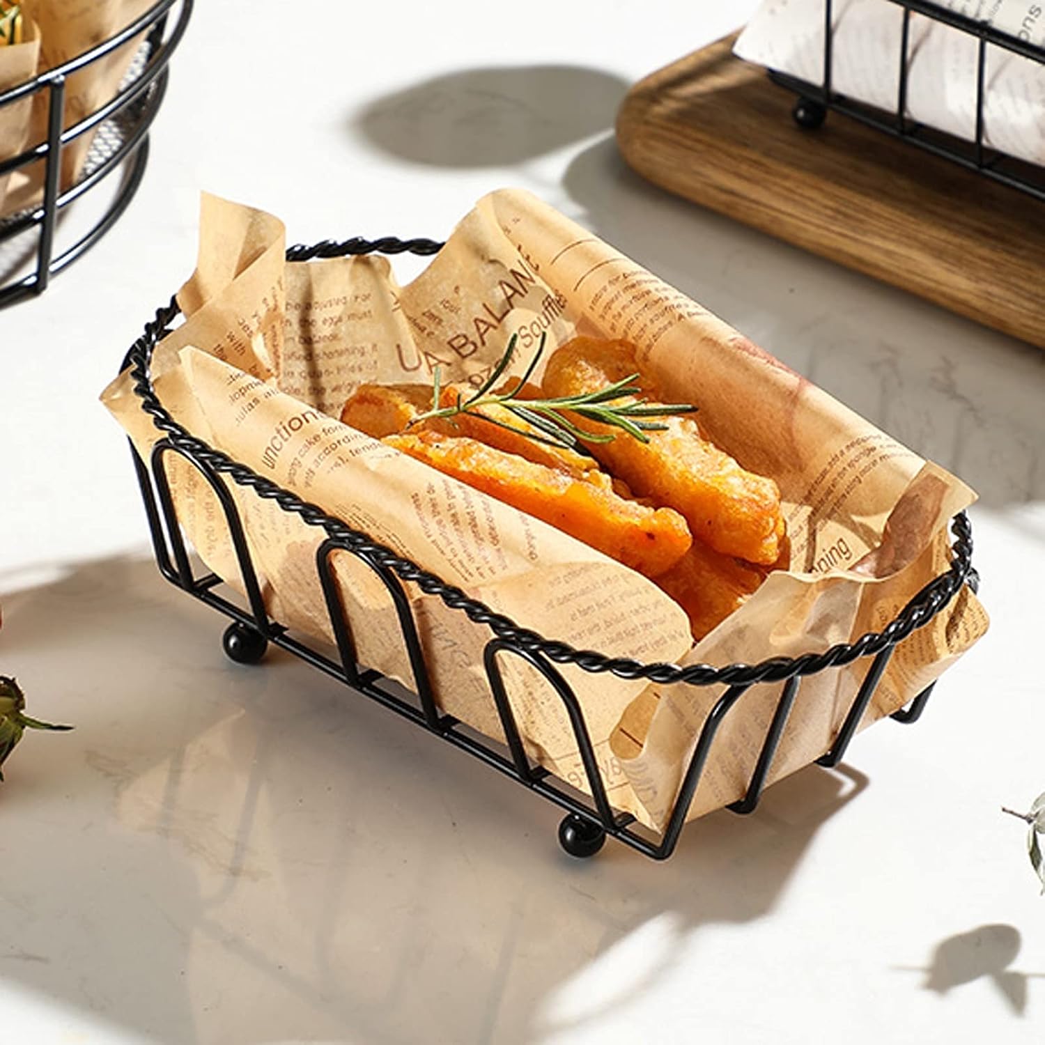 Fryer Basket, Fryer Basket/Skimmer Spoon Stainless Steel Filter Sieve French Fries Frying Basket Kitchen Filter Sieve Filter is Suitable for French Fries Pasta Spaghetti Strainer Basket