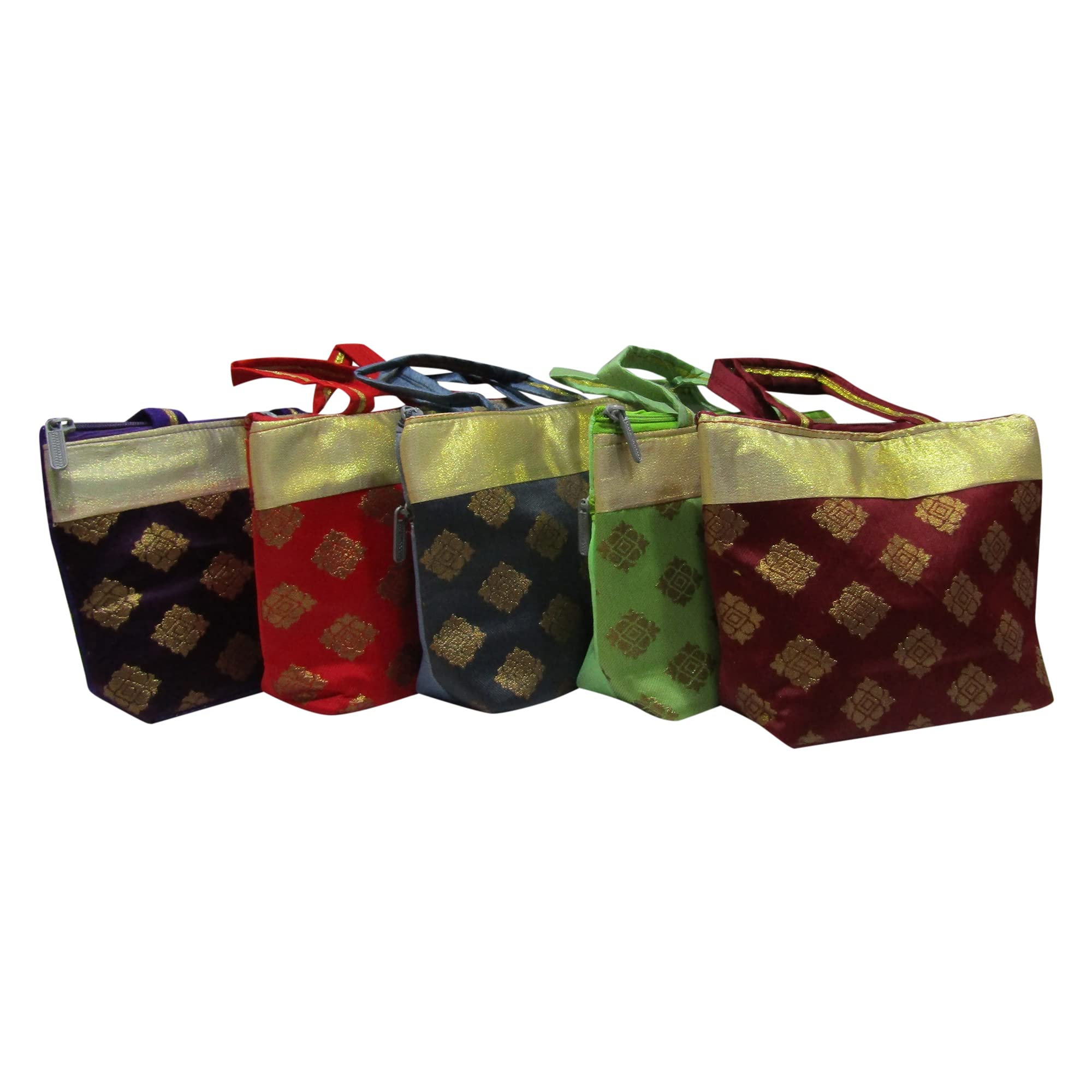 Purple Pink Ethnic Traditional Brocade Purse for Ladies, Shagun Potli Pouch, Potli Bags For Return Gifts for Women Mehndi Haldi Wedding Engagement Pooja Party Favor Bags (Pack Of 6 Pcs) (B0BMQRKF93) Amazon Price History, Amazon Price Tracker