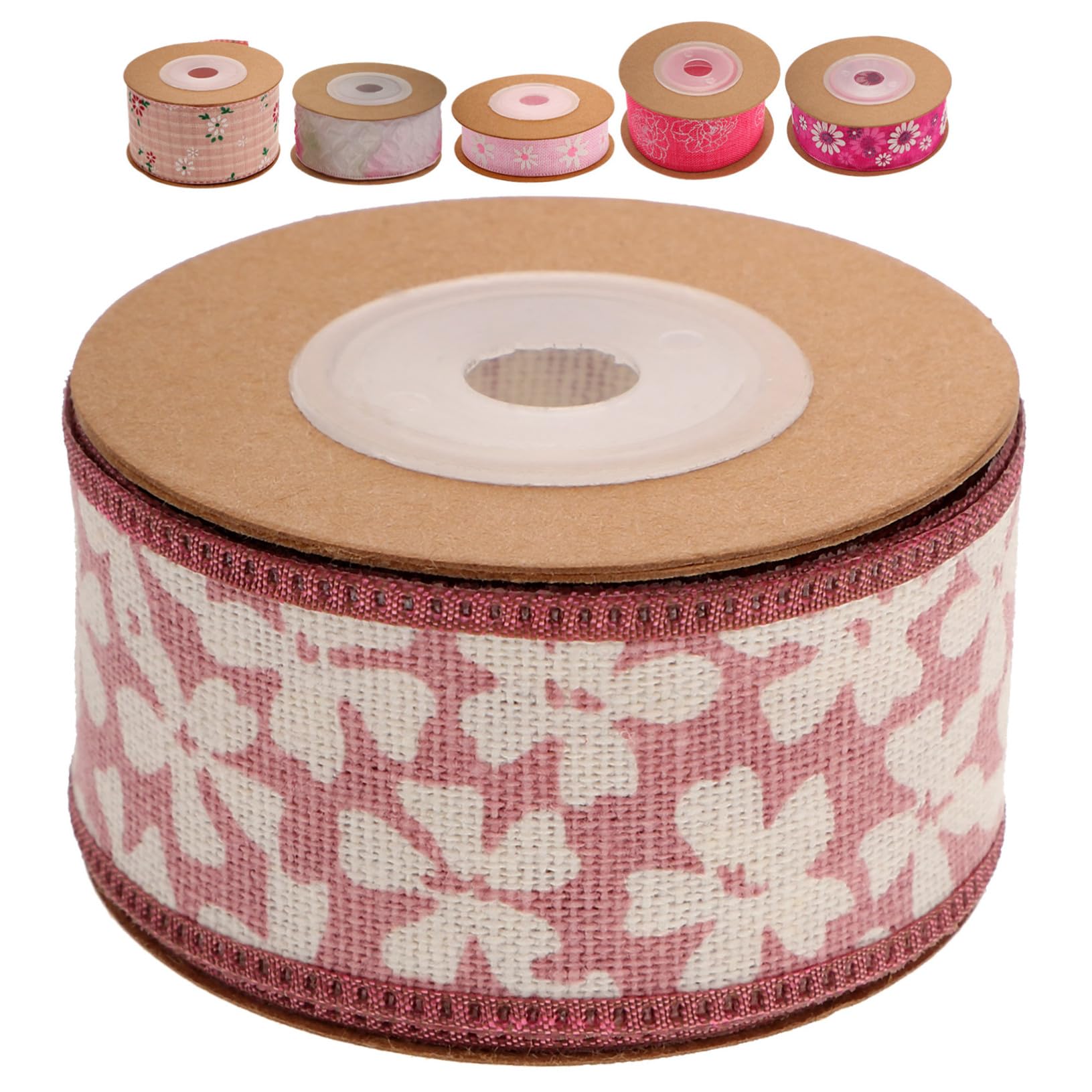 18 Rollen Kariertes Geschenkband mit Blumenmuster Verschleißfestes Zuschneidbares DIY Bastelband für Festival und Partydekoration pro Vielseitig für Geschenkverpackung und