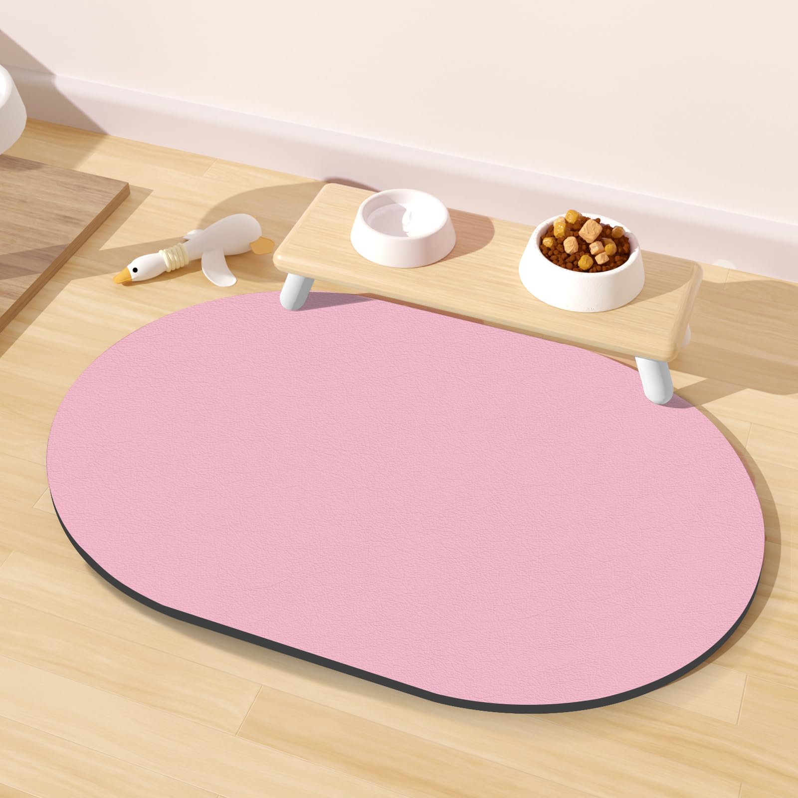 METEOROCK Non Slip Dog Food Mats for Floors, 61x40.5 cm Absorbent Dog Bowl Mat, Cat Mats for Food Bowls Designed for Multiple Pets Families, Fit with Automatic Feeders and Double-Bowl