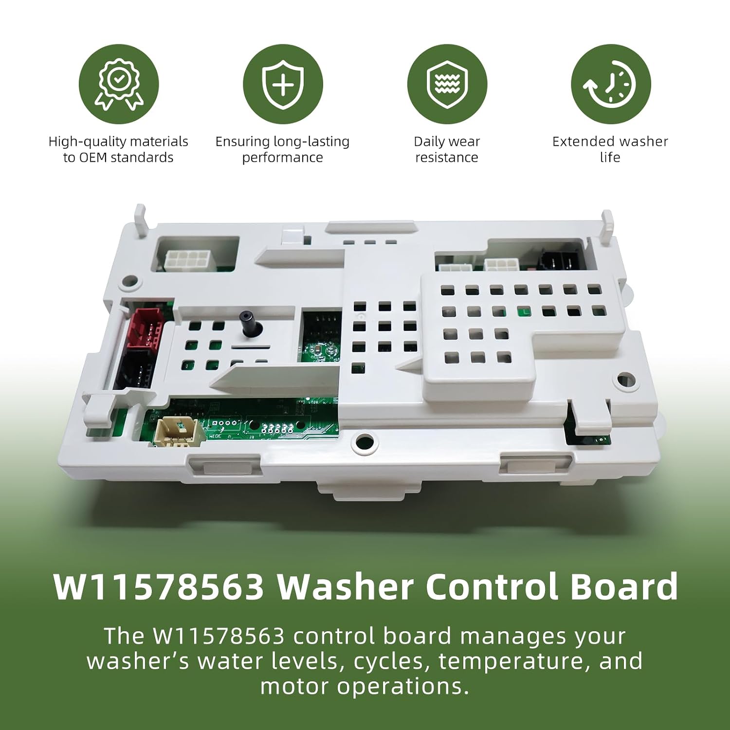 W11578563 Washer Control Board W11607637 Machine & Motor Main Control Board Fits for Whirlpool Amana Maytag AP7193509 PS16744865 EAP16744865