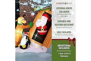 Christmas Time 4-Ft. Inflatable Santa Claus in an Outhouse