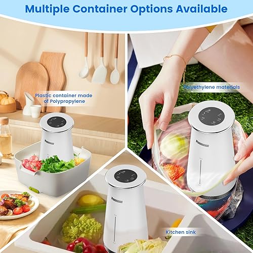 Miniatura 7 de Powerscale Generador de ozono, lavadora de frutas y verduras con burbujas de ozono, elimina pesticidas, bacterias, residuos de hormonas, dispositivo