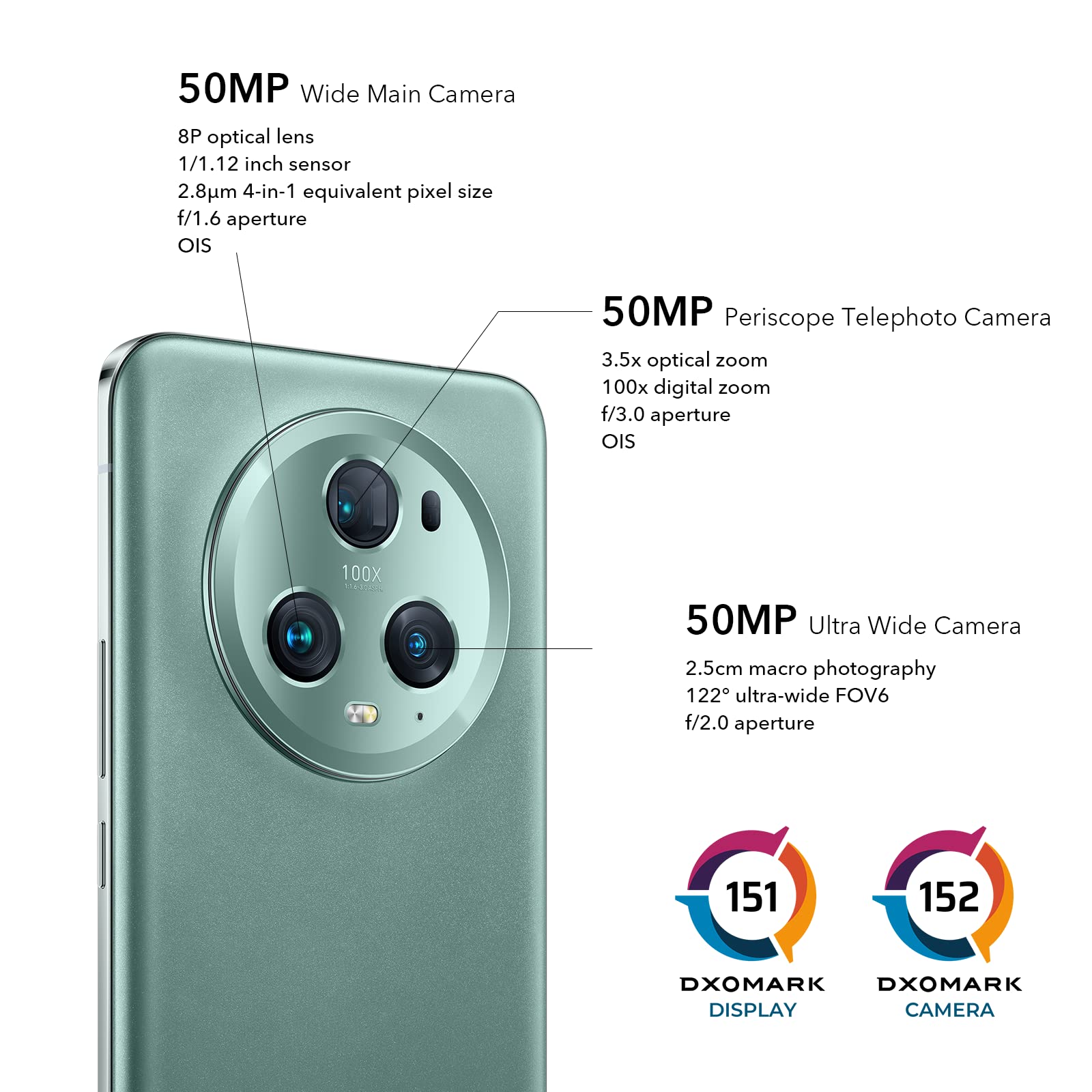 新同 HONOR Magic 5 Pro PGT-N19 (512GB/12GB) / Meadow Green 