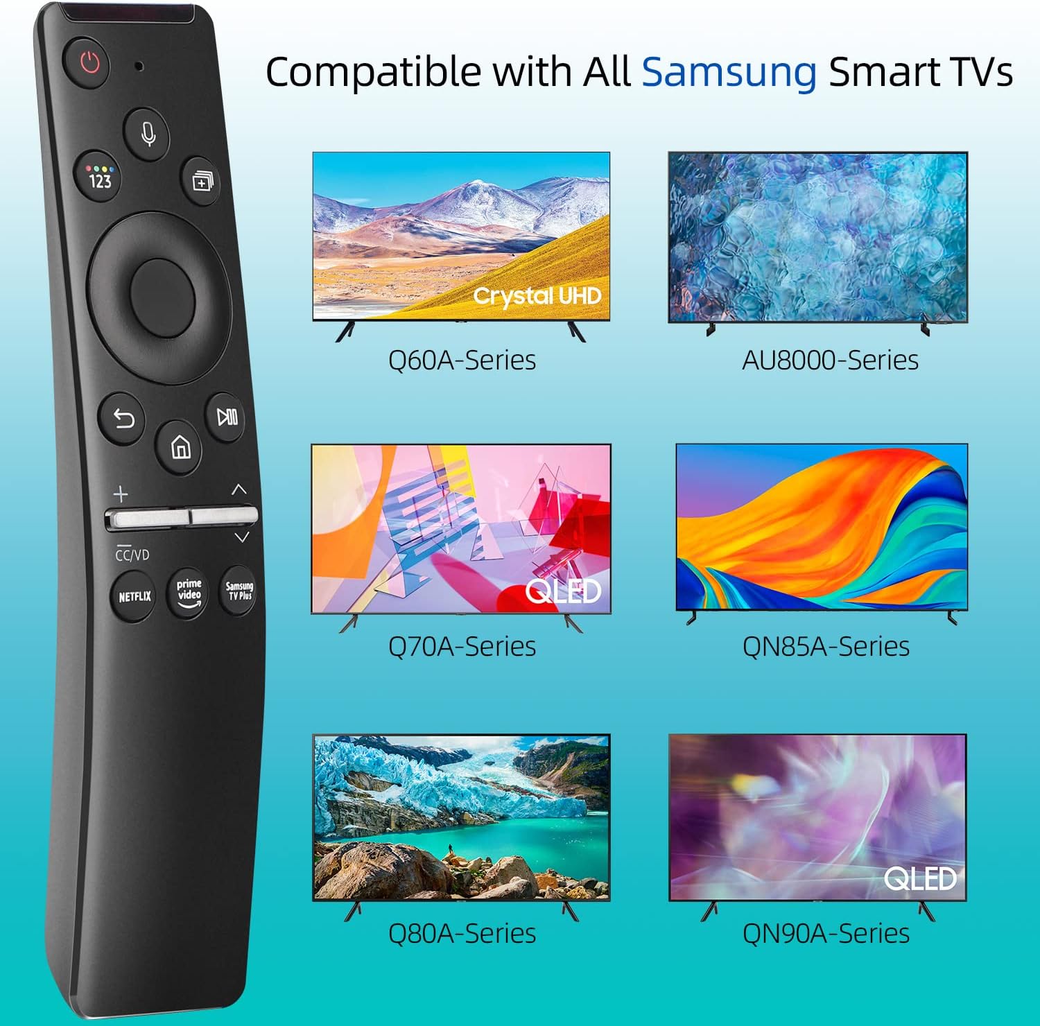 Popular Neuronmart Universal Voice Remote Control Replacement for Samsung Smart TV Bluetooth Remote All Samsung LED QLED 4K 8K Crystal UHD HDR Curved Smart TV with Netflix, Prime Video, Samsung TV Plus Button Discount Neuronmart Universal Voice Remote Control Replacement for Samsung Smart TV Bluetooth Remote All Samsung LED QLED 4K 8K Crystal UHD HDR Curved Smart TV with Netflix, Prime Video, Samsung TV Plus Button