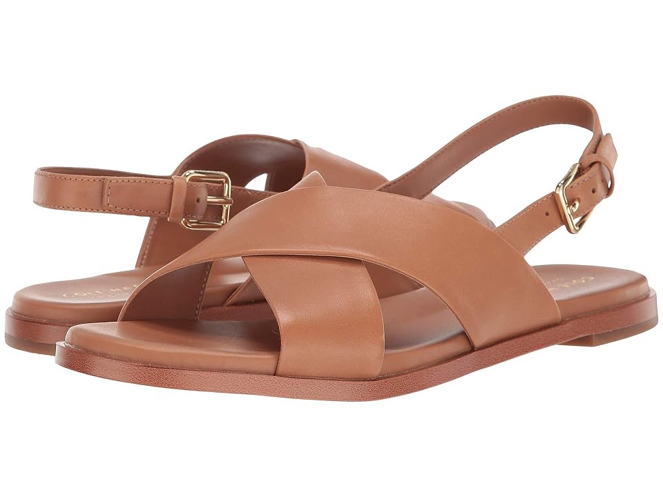 

Cole Haan Fernanda Grand Flat Sandal (Pecan Leather) Women's Shoes, Brown