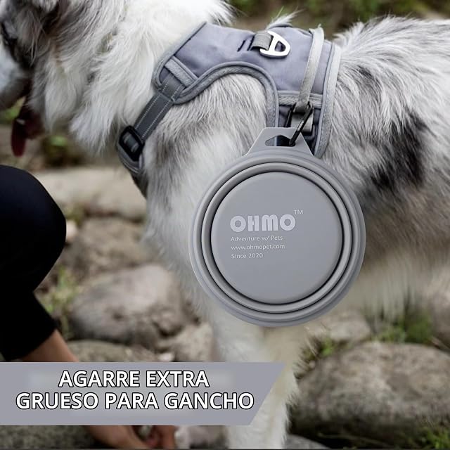 Foto 5 de 8 de OHMO Comedero para Perros y Gatos,Bebedero Perro Portatil,Cuenco de Viaje de Silicona para Mascotas,Plegable