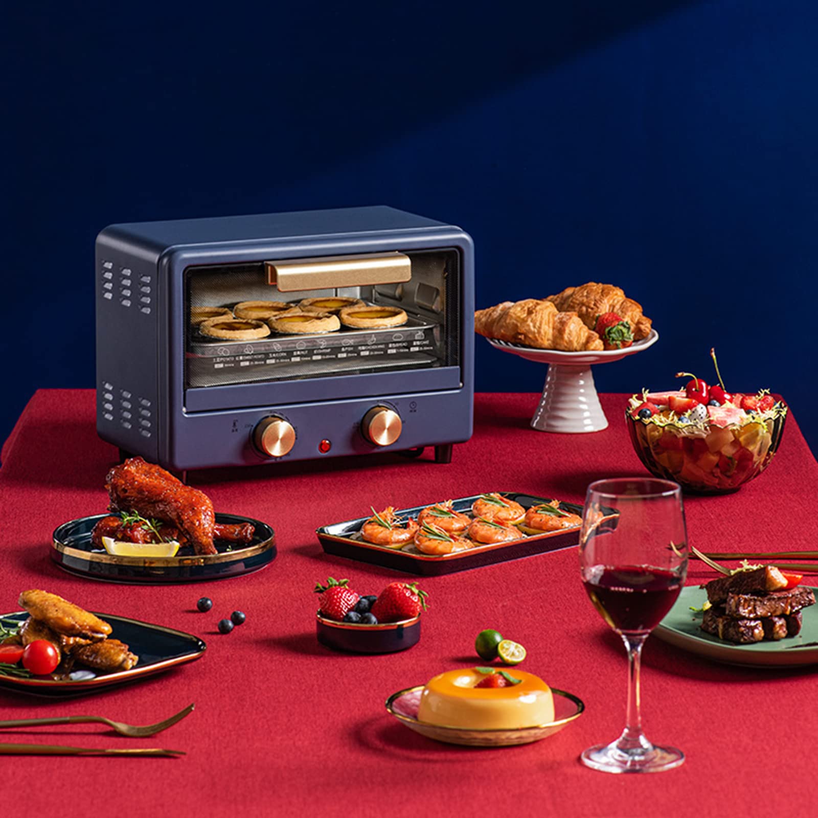 Nostalgia clásico Retro 12L encimera horno microondas, encimera microondas, horno hogar multifuncional pequeño horno eléctrico dos en uno little surprise
