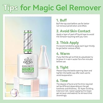 BORN PRETTY Magic Gel Polish Remover for Nails 15ml, No Need Soaking or Wrapping Fast Remover, Removes Gel Nail Polish within 2-4 Minutes, Easy And Quick
