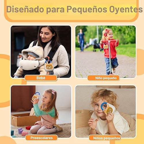 Miniatura 8 de alilo Pocket Bunny - Reproductor de música portátil para niños, juguetes musicales para niños pequeños de 1 a 3 a 5 años, precargado más de 120