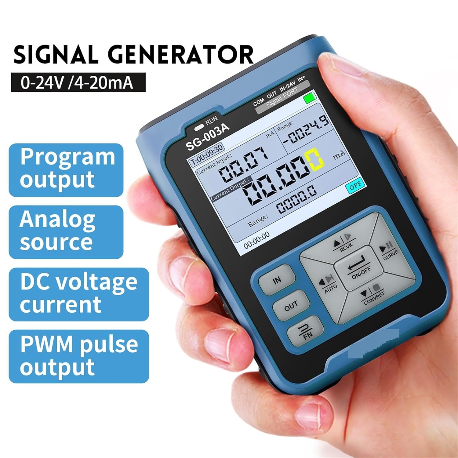 SG-003A 0-10V Adjustable Current Voltage Simulator 4-20mA Signal Generator Sources Transmitter Calibrator Transmitte